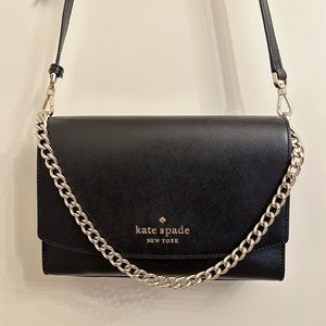 Black Kate Spade Crossbody/Clutch / Chain Wallet
